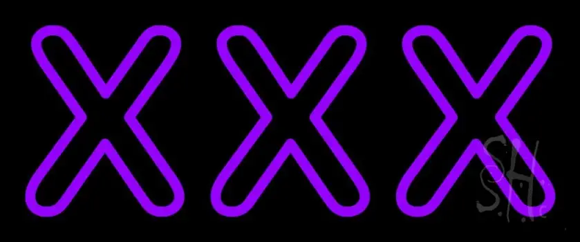 Purple Xxx LED Neon Sign