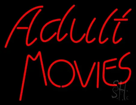 Red Adult Movies LED Neon Sign