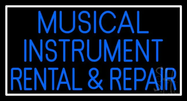 Musical Instruments Rental And Repair LED Neon Sign