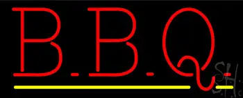 Red BBQ Yellow Line LED Neon Sign