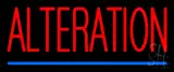Red Alteration Blue Underline LED Neon Sign