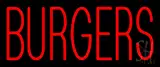 Red Burgers LED Neon Sign