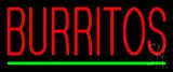 Red Burritos with Green Line LED Neon Sign