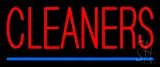 Red Cleaners Blue Line LED Neon Sign
