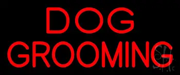 Red Dog Grooming LED Neon Sign