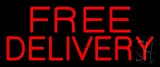 Red Free Delivery LED Neon Sign