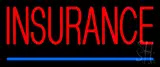 Red Insurance Blue Line LED Neon Sign