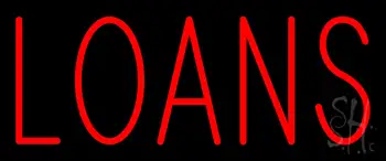 Red Loans LED Neon Sign