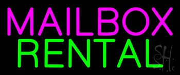 Pink Mailbox Green Rental Block LED Neon Sign