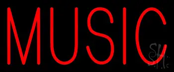 Red Music Block LED Neon Sign