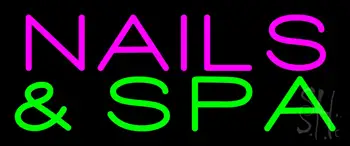 Pink Nails and Spa Green LED Neon Sign