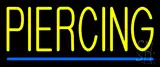 Yellow Piercing Blue Line LED Neon Sign