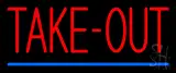Red Take-Out LED Neon Sign