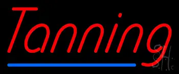 Red Tanning Blue Line LED Neon Sign
