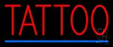 Red Tattoo Blue Line LED Neon Sign
