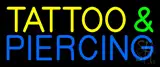 Yellow Tattoo and Blue Piercing LED Neon Sign