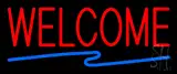 Welcome LED Neon Sign with Zigzag Line