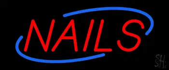 Deco Style Red Nails LED Neon Sign