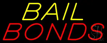 Yellow Bail Red Bonds Neon Sign