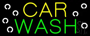 Yellow Car Green Wash Neon Sign