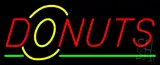 Red Donuts Logo Neon Sign