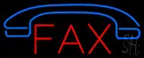 Red Fax with Logo LED Neon Sign