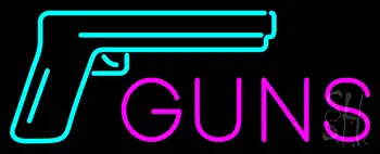 Guns Logo Neon Sign