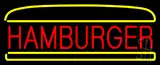 Red Hamburger Logo Neon Sign