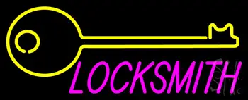 Locksmith Logo Neon Sign