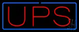UPS Blue Border LED Neon Sign