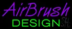 Purple Airbrush Green Design LED Neon Sign