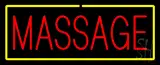 Red Massage Yellow Border Neon Sign