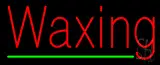 Red Waxing Green Line Neon Sign
