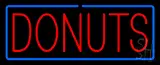 Red Donuts with Blue Border Neon Sign
