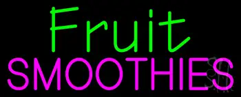 Green Fruit Smoothies Pink Neon Sign