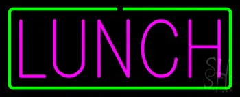 Pink Lunch with Green BorderNeon Sign