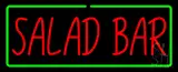 Red Salad Bar with Green Border Neon Sign