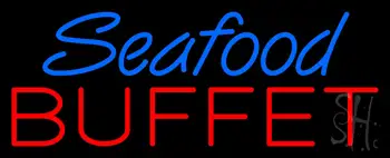 Red Seafood Buffet Neon Sign