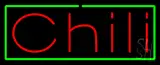 Red Chili Green Border Neon Sign