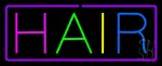 Multicolored Hair with Purple Border Neon Sign