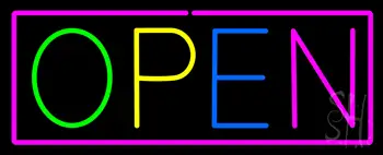Open - Multicolor Neon Sign