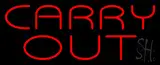 Red Carry Out Neon Sign