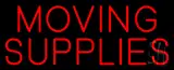 Red Moving Supplies Block Neon Sign