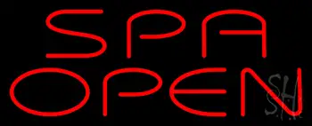 Red Spa Open Neon Sign