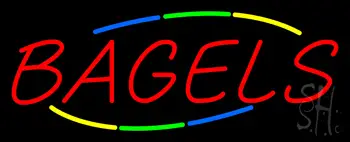 Multicolored Bagels Neon Sign