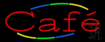Multi Colored Deco Style Cafe Neon Sign
