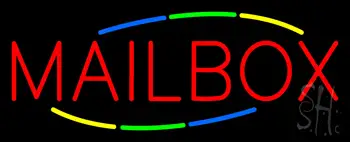 Multicolored Deco Style Mailbox Neon Sign