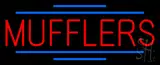 Red Mufflers Blue Double Lines Neon Sign