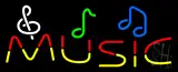 Music with Notes Neon Sign