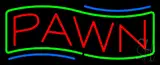 Red Pawn Green Border Neon Sign